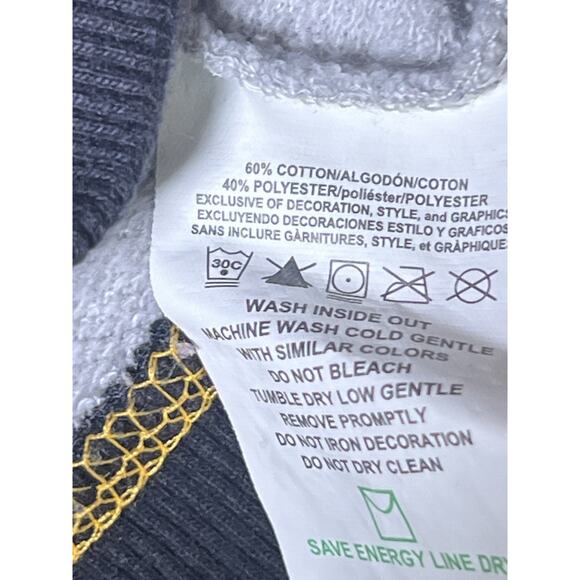 Majestic Pittsburgh Steelers Sweatshirt With Front Pocket Gray Black Men’s M - Picture 3 of 7